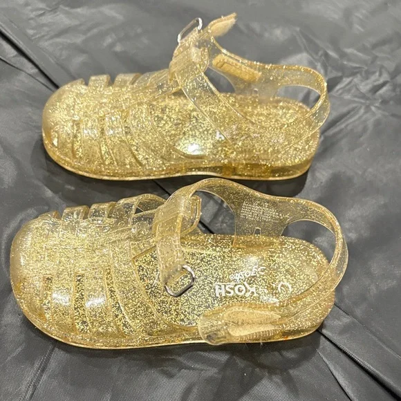 OshKosh B'gosh Glittery Gold Kids Sandals - Picture 2 of 6